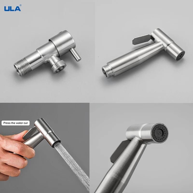 Матовый Портативный смеситель для биде ULA кран из нержавеющей стали туалета и