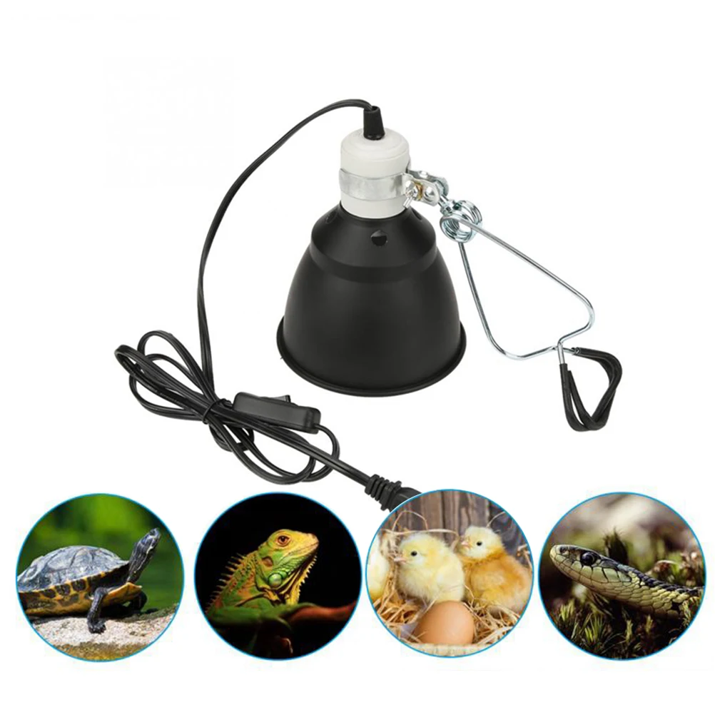300W Ceramic Heat UVA / UVB Reptile Heating Lamp Stand Pet Light Bulb Holder Lampshade Emitter Lamp