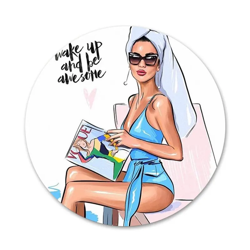 

Princess Female boss coffee Badge Brooch Pin Accessories For Clothes Backpack Decoration gift