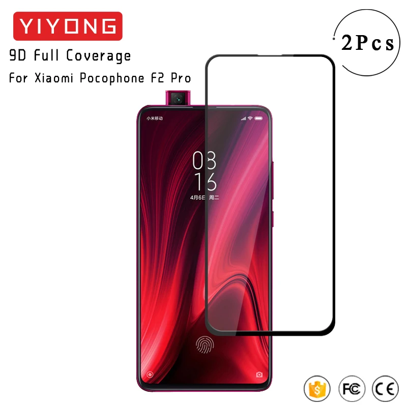 YIYONG 9D полное покрытие стекла для Xiaomi Pocophone F2 Pro X3 NFC Защитная пленка экрана из