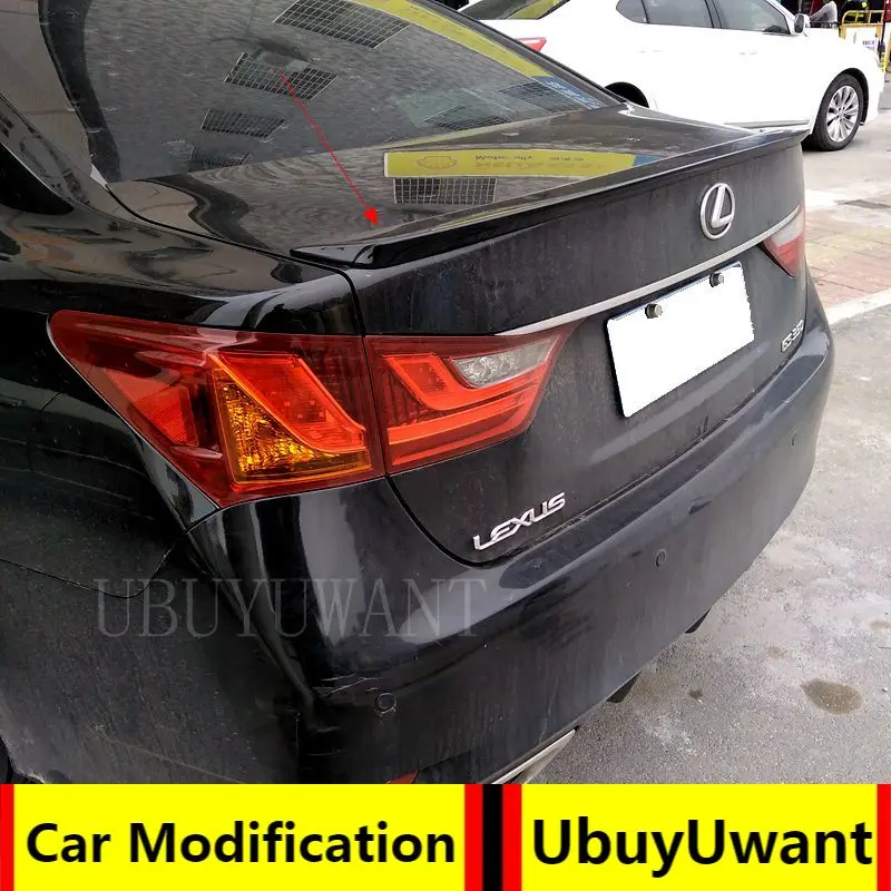 

ABS Материал спойлер для автомобиля Lexus GS GS300 GS430 GS460 2011-2015 праймер цвет задний багажник украшение в виде хвостового крыла для lexus gs
