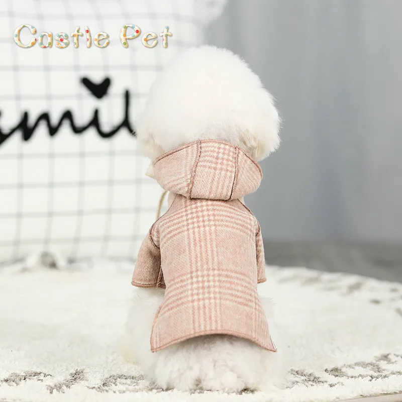 Шерстяная куртка для собаки шерстяное пальто с капюшоном щенка одежда осени и