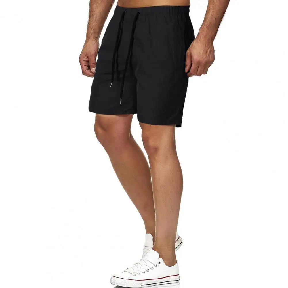 

2021Hot Men Fashion Swimsuit PlusSize Summer Beach Pants Solid Color Drawstring Men Quick Dry Pockets Beach Shorts Beachwear
