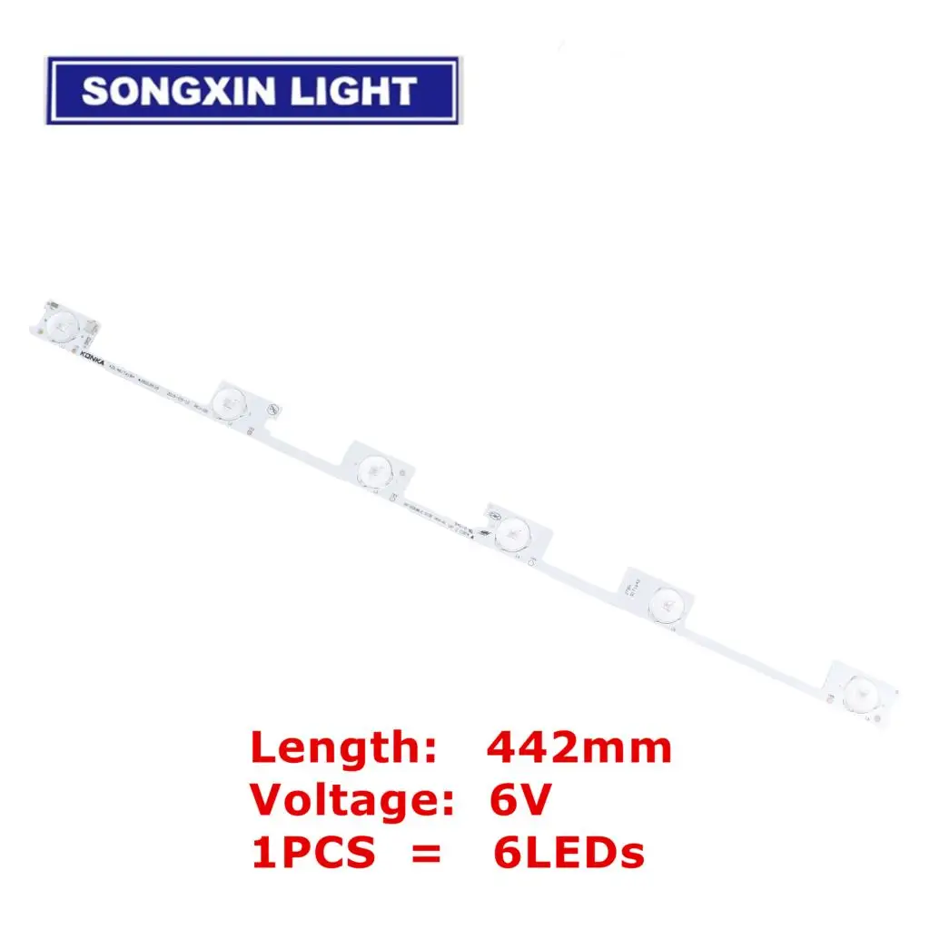 250PCS LED Strip Bar Backlight for KONKA KDL48JT618A KDL48SS618U 35018539 35018540 6 LED LIGHT(6 V) 442mm Original New