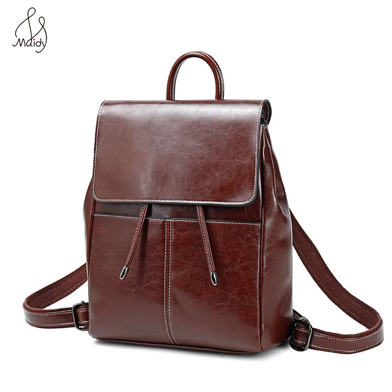 Модные женские рюкзаки из натуральной воловьей кожи вместительный