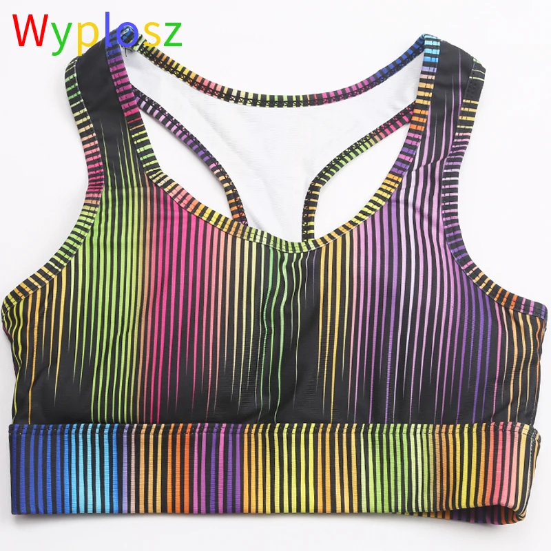

Wyplosz Fitness Sports Bra Women Push Up Bras Gym Reactive Printing And Dyeing Running High Support Active Wear Female Underwear