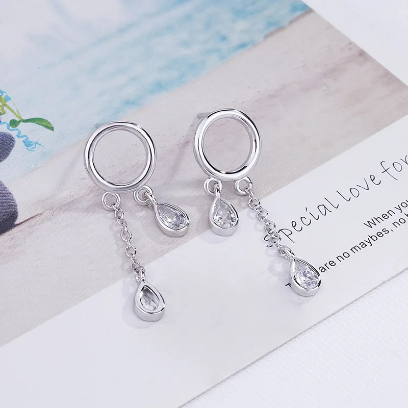 Элегантные женские серьги гвоздики ювелирные изделия из стерлингового серебра