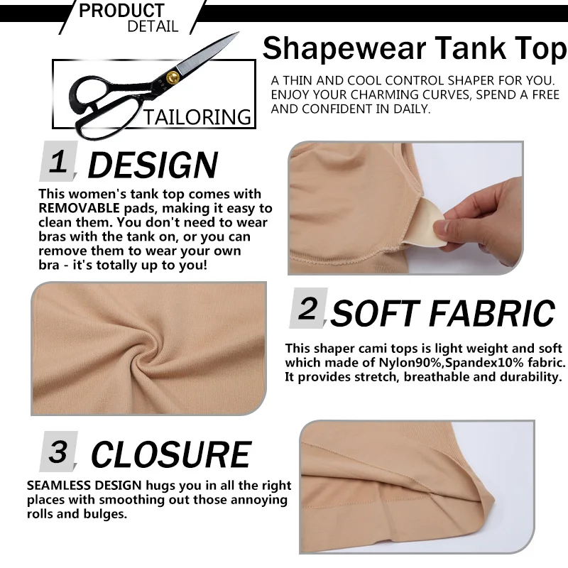 Корректирующее белье женское со съемными подкладками Утягивающее нижнее майка с