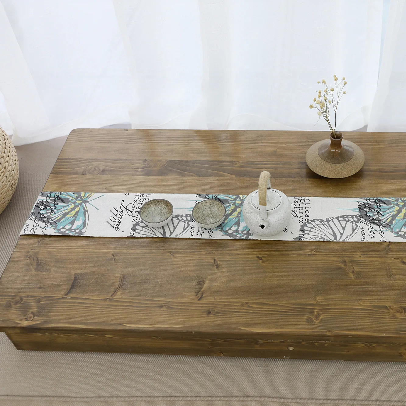 Домашний стол с шестигранной бабочкой из хлопка и льна Национальный стиль флагом