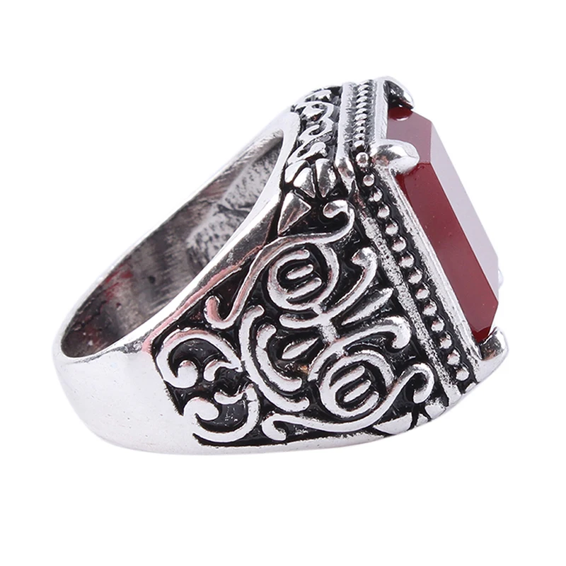 Новое китайское кольцо для мужчин Тотем древнего золота Красный стиль личности Ретро Размеры 7 8 9 10 11 Кольца Ювелирные изделия.