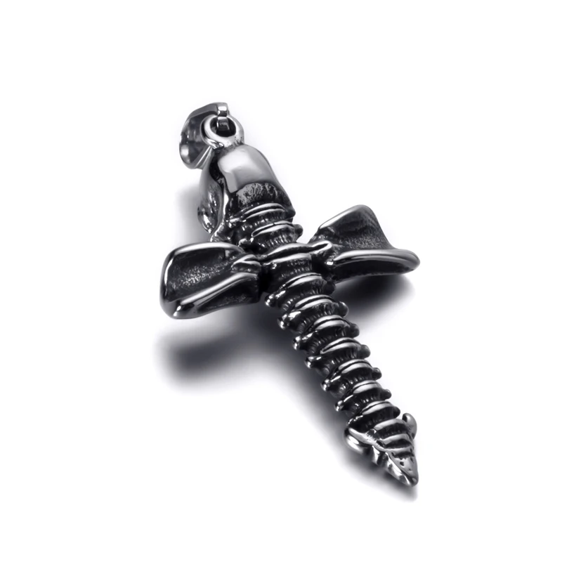 Elfasio мужское ожерелье с подвеской из нержавеющей стали в стиле панк черепом и