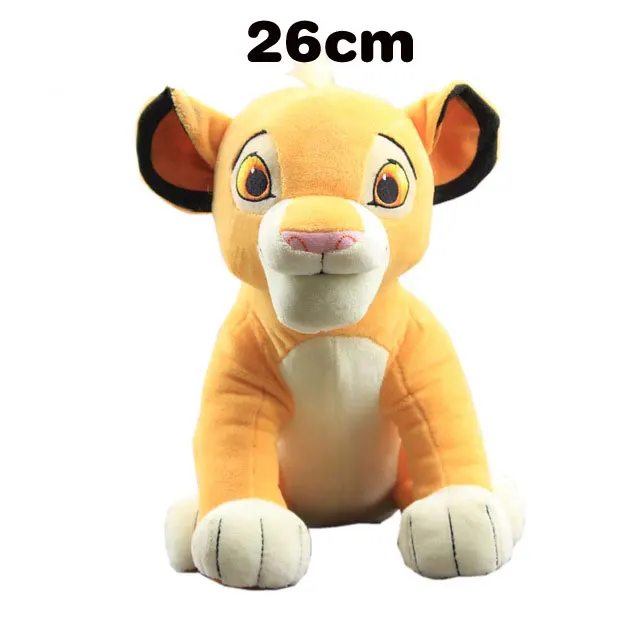 Simba 26cm Высота сидения 26-28 см Mufasa Simba Nala Король Лев плюшевые игрушки кукла 10 см лежа кукла-Симба Тигр Лев животные игрушка детский подарок - Цвет: Simba 26cm