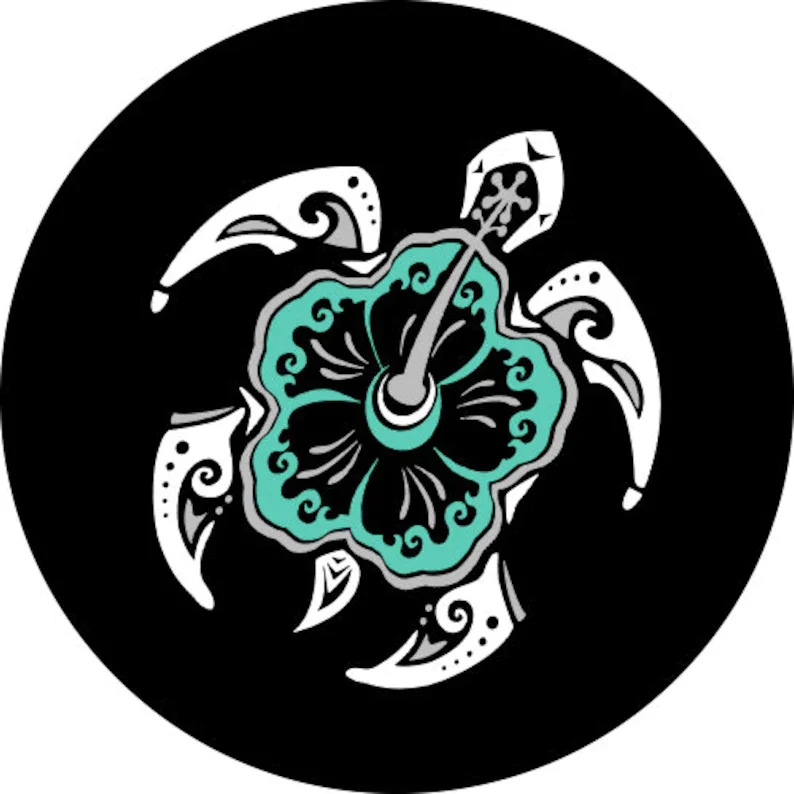 

Hibiscus Turtle Car Accessories, Custom Spare Tire COVER CARs Your Own Personalized Design