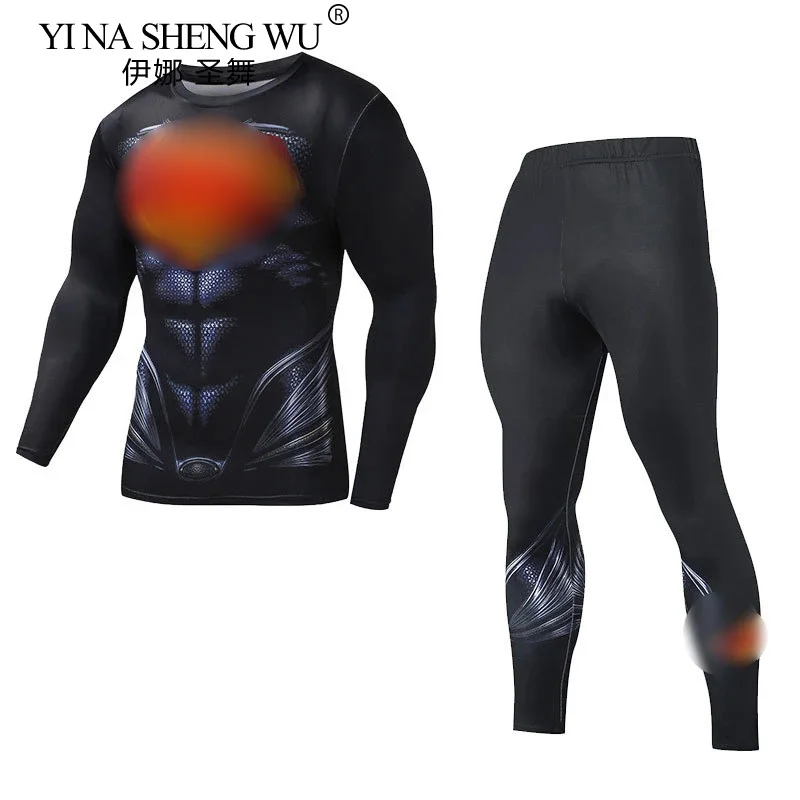 

Новинка Мужская компрессионная тренировочная одежда для косплея для спортзала костюмы для тренировок бега Спортивная одежда для фитнеса с...