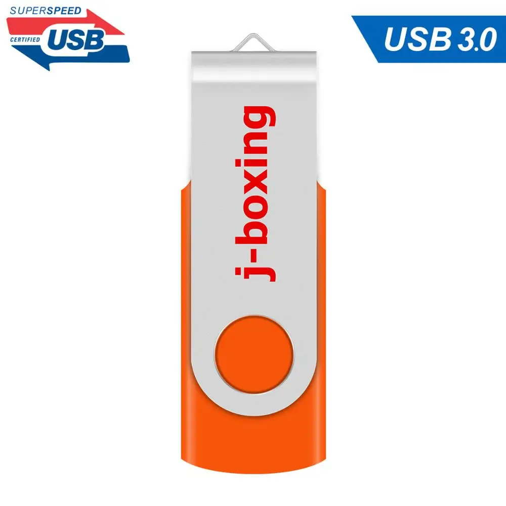 Оранжевый флеш-накопитель J-boxing USB 3 0 16 ГБ металлическая вращающаяся флеш-карта