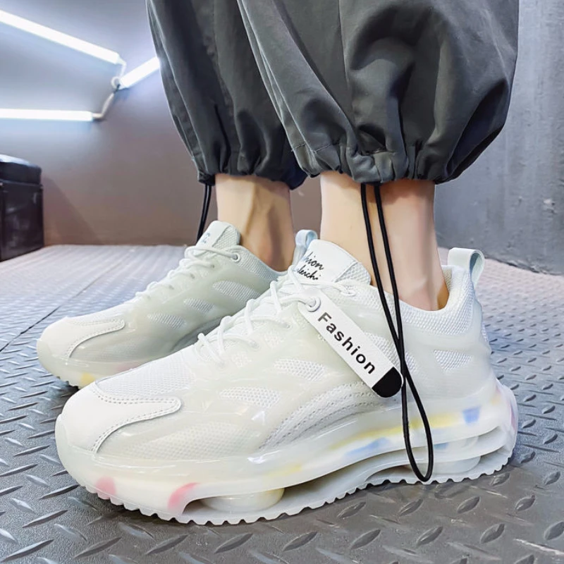 

Summer Explosion Solid color Mesh Platform Breathable Lightweight Sneakers Men Trend Fashion Outdoor Casual Shoes