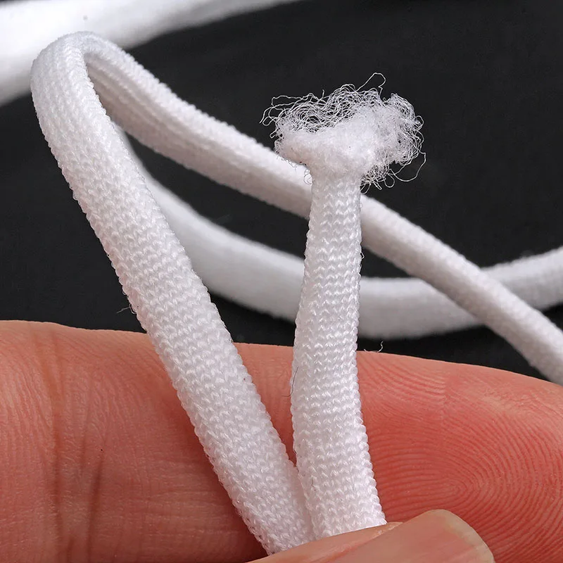 167 метров/500 г 5 мм белый плоский эластичный ремешок ремень с ушками для маски DIY