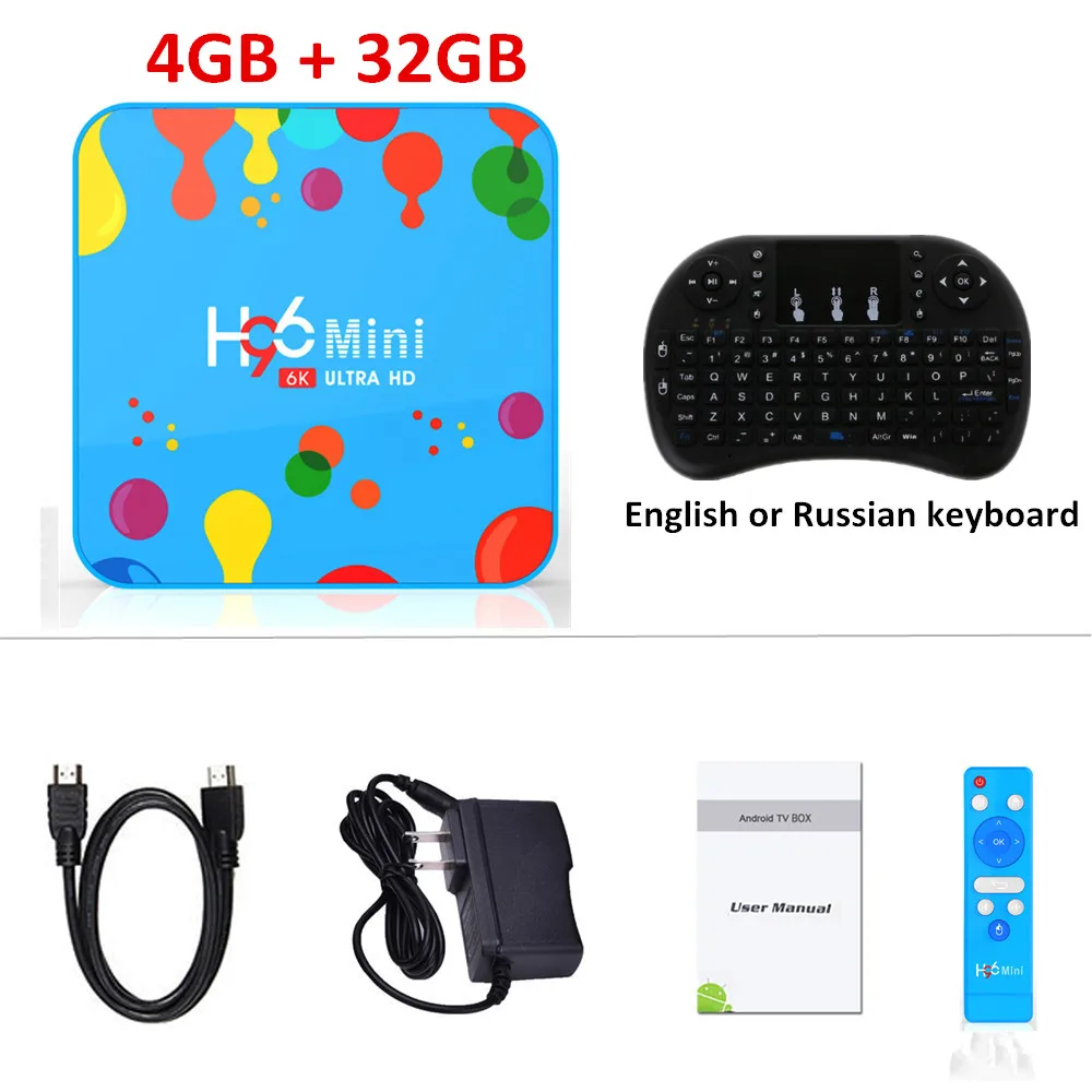 4G32G i8 H96 мини 4 Гб ОЗУ 32 Гб 128 Гб ПЗУ ТВ приставка Android 9,0 Allwinner H6 четырехъядерный 6K H.265 5G Wifi Youtube 4K смарт медиаплеер H96 MAX - Цвет: 4G32G i8