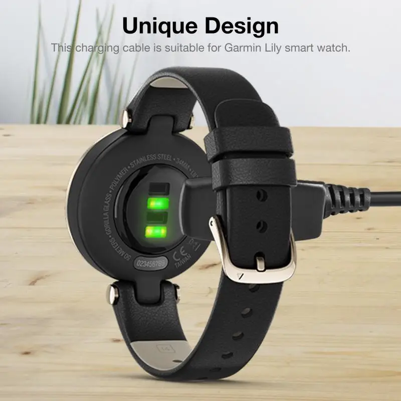 

Charger Dock USB Charging Cable for Garmin Lily Smart Watch Charging Cable Over-current Protection Overcharge Protection