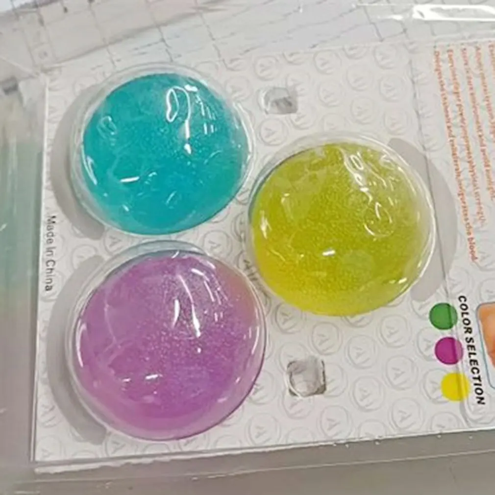 

3pcs Hand Finger & Grip Strengthening 3 Resistance Level Soft/Medium/Firm Exercise Squeeze Therapy Stress Round Balls