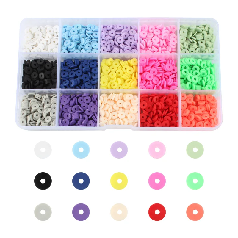 

15 g soft beads wafer box color 6 mm wafer DIY jewelry accessories