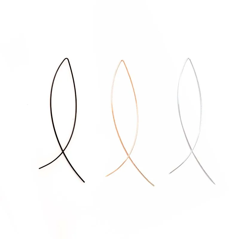 Женские серьги подвески металлические золотого и серебряного