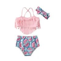 baby girls toddler kids tassel swimwear swimsuit bikini set bathing beachwear summer swim clothes set