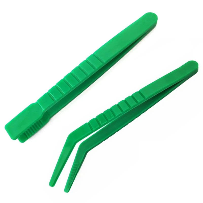 

C5AA 10pcs Plastic Bug Insect Catcher Tongs Tweezers for Kids Children Biology Study Tool