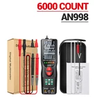 Цифровой мультиметр ANENG AN998, 6000 отсчетов, профессиональный мультиметр, тестер, автоматический выбор диапазона, Вольтметр постоянного и переменного тока, измеритель температуры, Ом, Гц