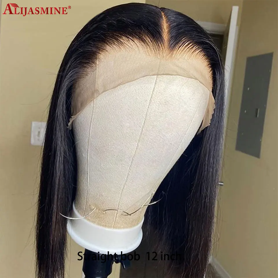 Длинные прямые парики из человеческих волос на сетке спереди для женщин