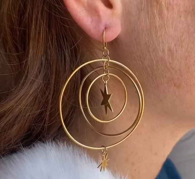 

The star hoop earrings Boho Witchy