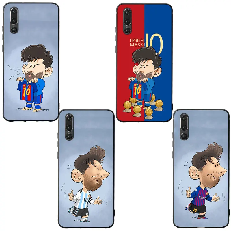 RKQ футбольный мультфильм Месси чехол для телефона huawei Psmart P10 P20 P30 Lite 2019 Honor 8X9X10 20 mate