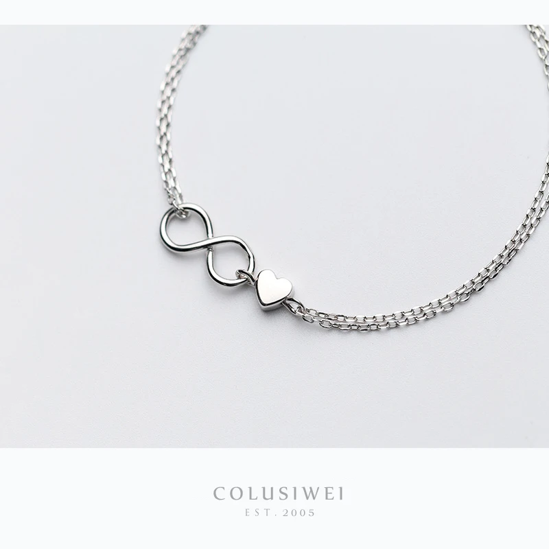 Coluiswei рисунок сердечко Ссылка браслеты из нержавеющей стали для женщин 925