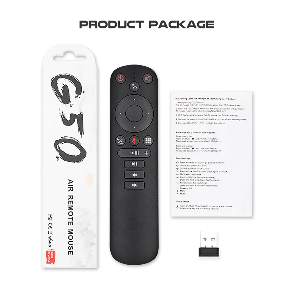 Пульт дистанционного управления G50S Google Voice аэромышь с гироскопом для Smart Android tv