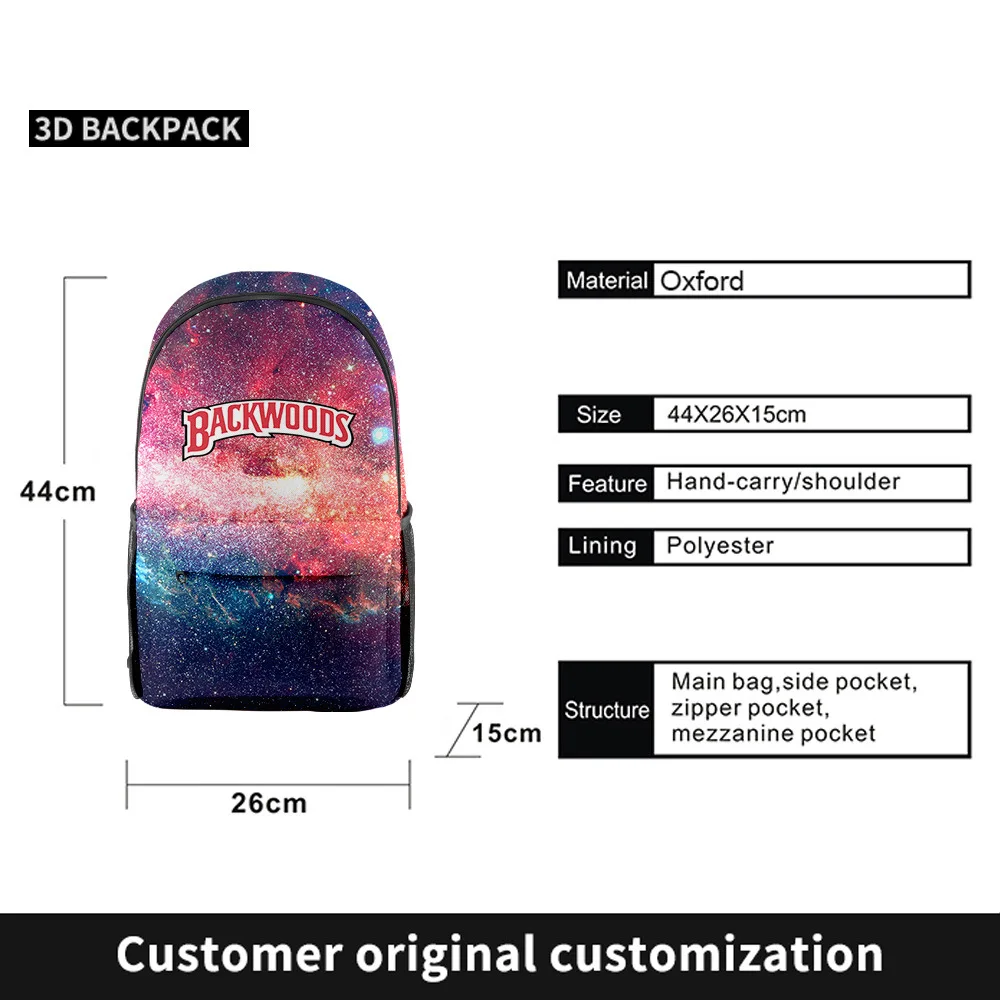 Рюкзак-портфель для ноутбука с 3D-принтом сигар и звездного неба | Багаж сумки