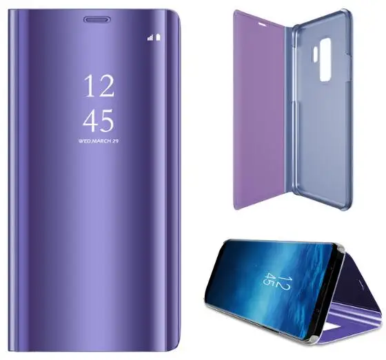 Лидер продаж кожаный флип чехол для sony Xperia 10 plus xz3 xz4 xz5 зеркальный однотонный