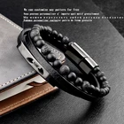 Богемный браслет с подвесками, кожаный браслет из бисера для мужчин и женщин, тигровый глаз, 2020