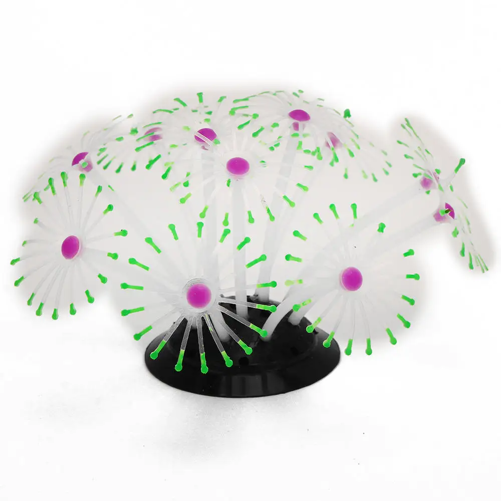 1 шт. силиконовые светящиеся искусственные аквариумные коралловые