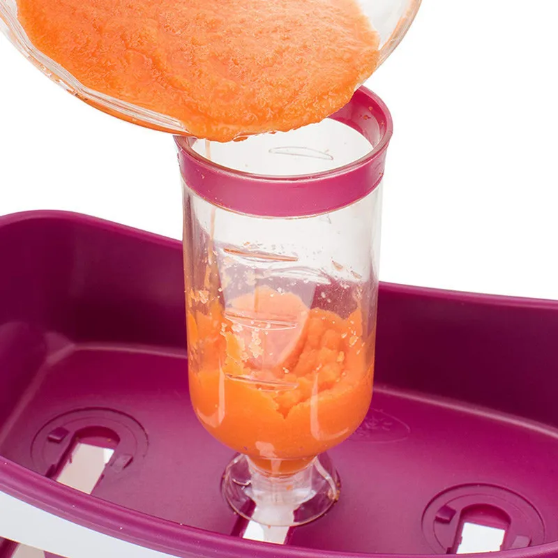 Children Squeeze Fruit Juice Station and Pouches Feeding Kit Baby Food Storage Containers FAD Free Newborn Maker Set | Мать и ребенок