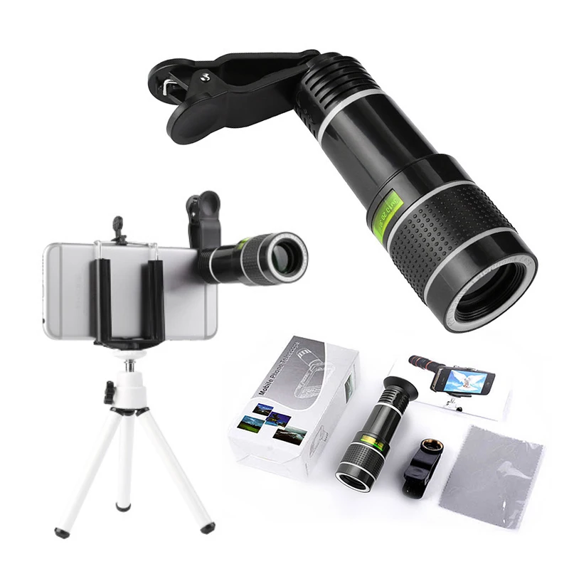 IN STOCK! 20X Zoom Phone Camera Lens Telephoto HD Monocular Telescope Holder For iPhone Samsung | Мобильные телефоны и