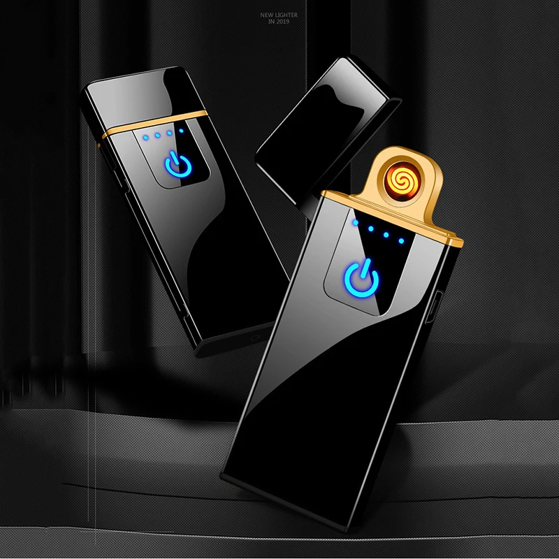 Электрическая плазменная зажигалка с двойной дугой и USB портом ветрозащитная