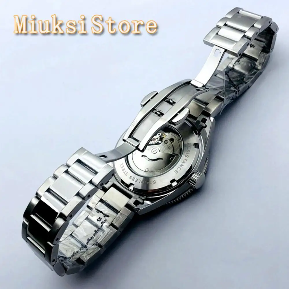 Мужские водонепроницаемые автоматические часы с черным циферблатом 41 мм