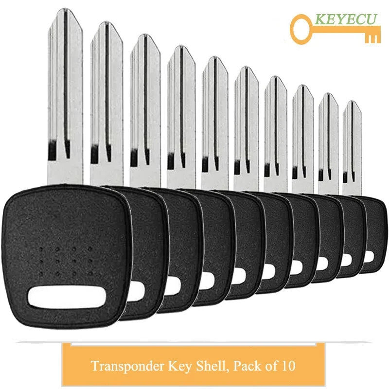 Чехол KEYECU для ключа зажигания 10 шт./лот новый необработанный транспондер чехол