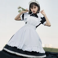 cosplay dress anime clothes maid uniform lolita dress soft girl clothes cafe black and white maid costume large size 2xl