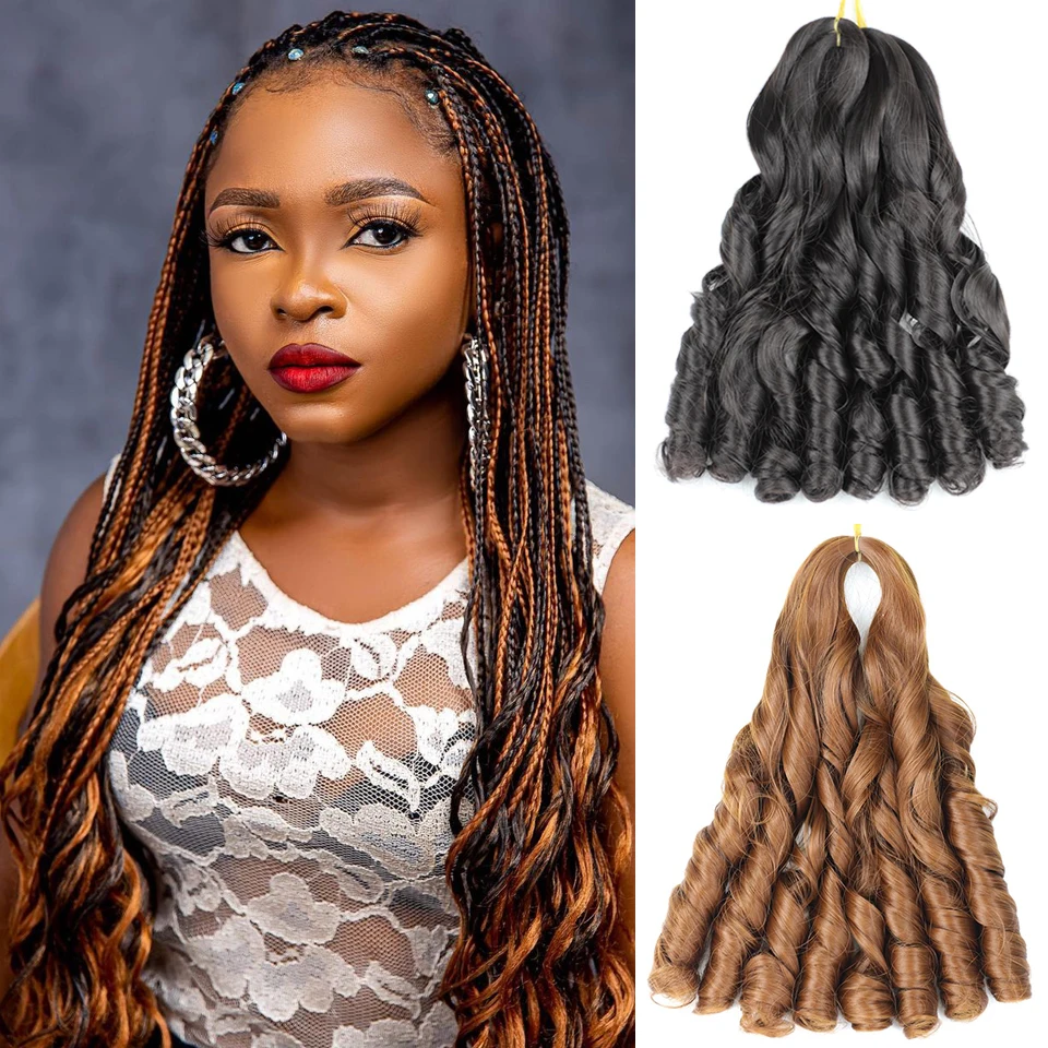 

Loose Wave Crochet Hair Extension Long Wavy Ombre Braiding Synthetic Curly Braids Bundles Hair For Black Women Blonde Afro Curls