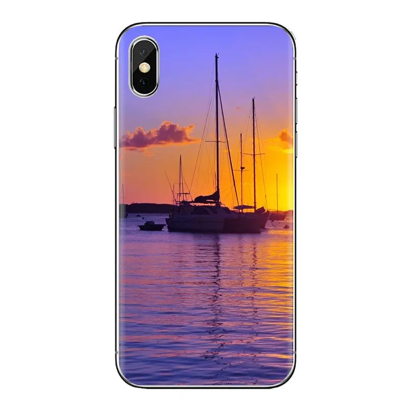 For Samsung Galaxy A3 A5 A7 A9 A8 Star A6 Plus 2018 2015 2016 2017 TPU Transparent Shell Cases sand Sailing Ship Dark Wallpapers |