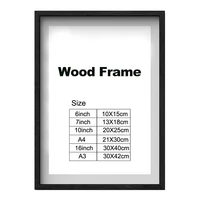 nature wooden classic photo picture frame a4 a3 black white coffee wood color certificate frame poster pictures frame for wall
