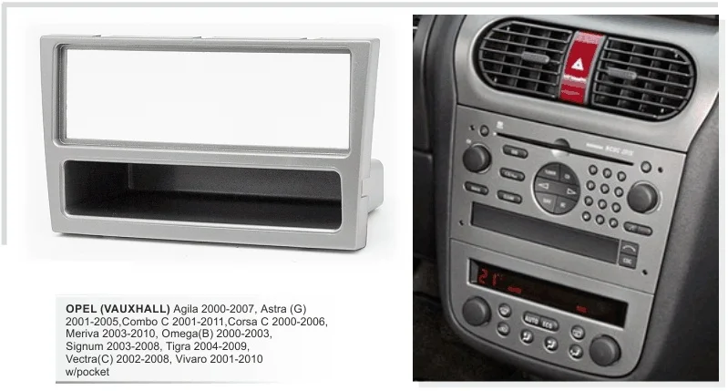 Один Din Facia для Opel Agila Astra Combo Corsa Omega Tigra Vivaro Vectra Радио DVD стерео CD панель приборная