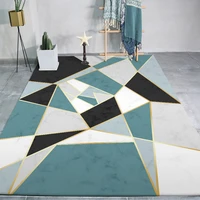 2021 lint free carpet marble texture green living room rug geometric irregular stitching decor mat home bedroom bedside area rug