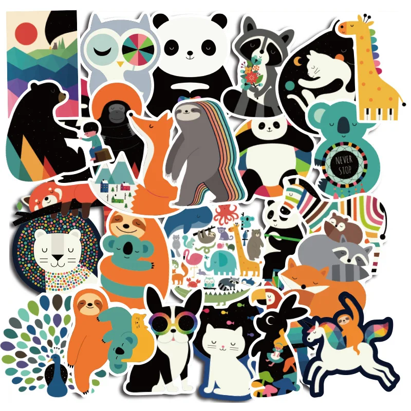 100 шт. смешанные Мультяшные наклейки стикеры милые игрушки аниме с животными для